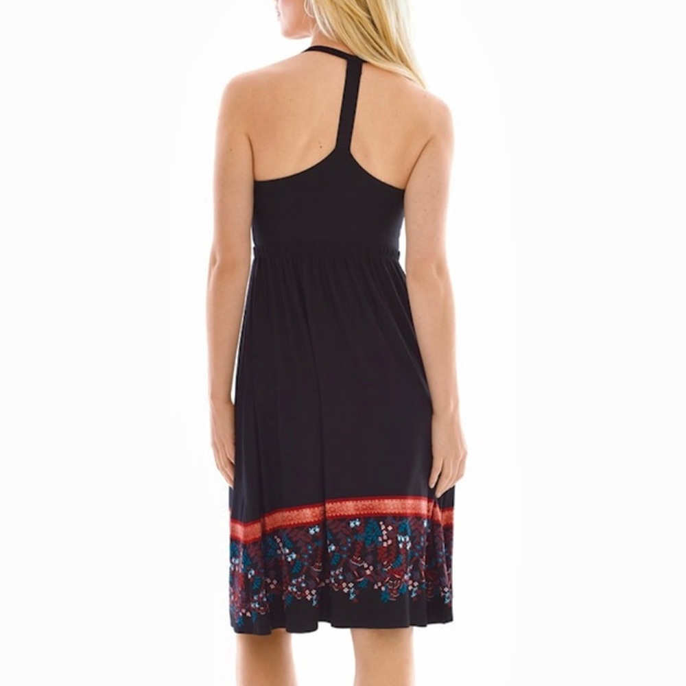 Soma Gypsy Vine BDR Black Tank Dress NWT